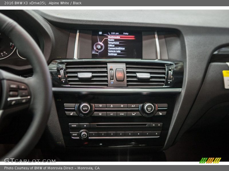 Alpine White / Black 2016 BMW X3 xDrive35i