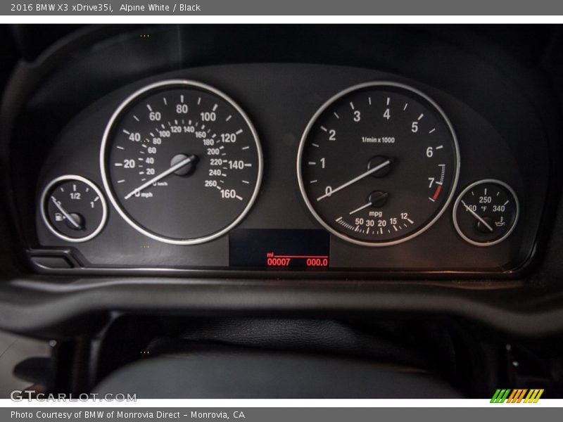Alpine White / Black 2016 BMW X3 xDrive35i
