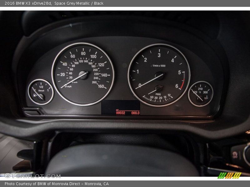 Space Grey Metallic / Black 2016 BMW X3 xDrive28d