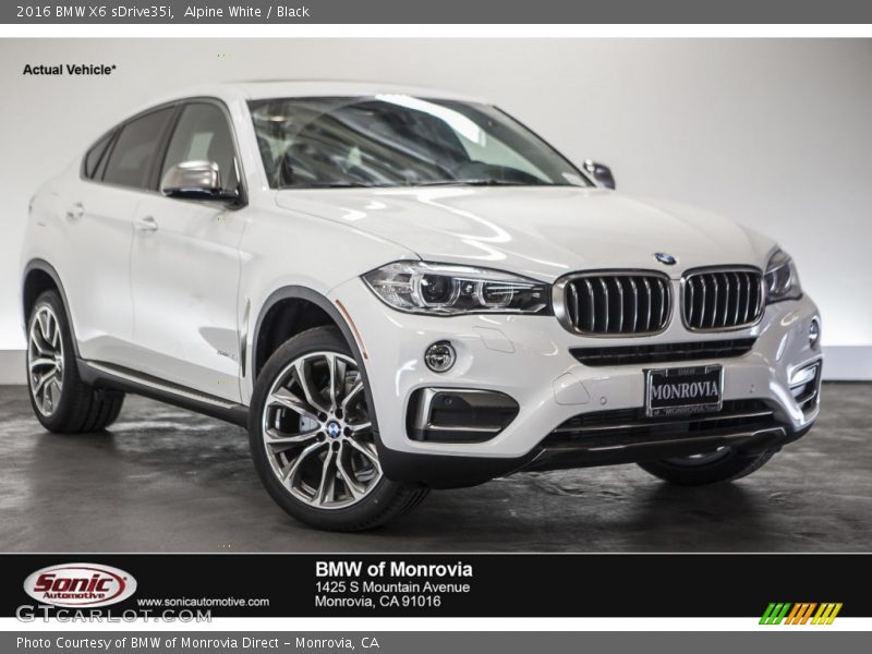 Alpine White / Black 2016 BMW X6 sDrive35i