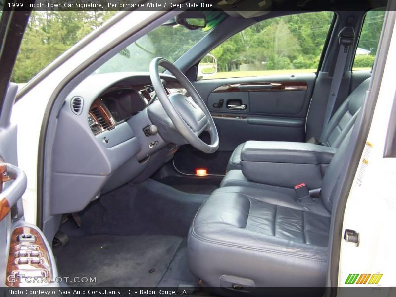 Performance White / Deep Slate Blue 1999 Lincoln Town Car Signature