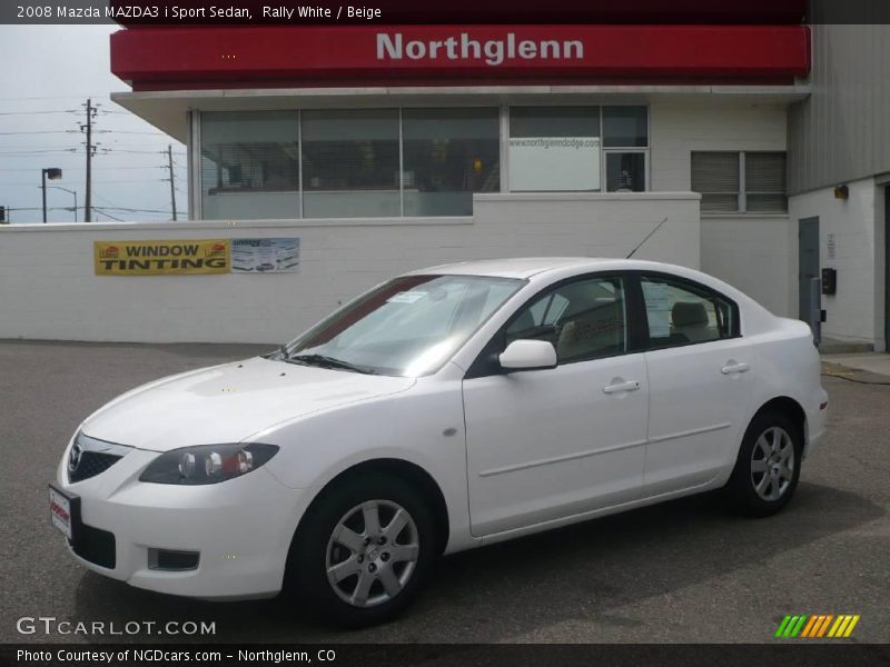 Rally White / Beige 2008 Mazda MAZDA3 i Sport Sedan