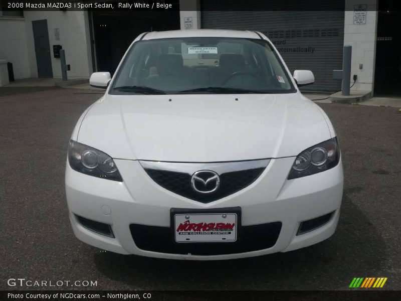 Rally White / Beige 2008 Mazda MAZDA3 i Sport Sedan