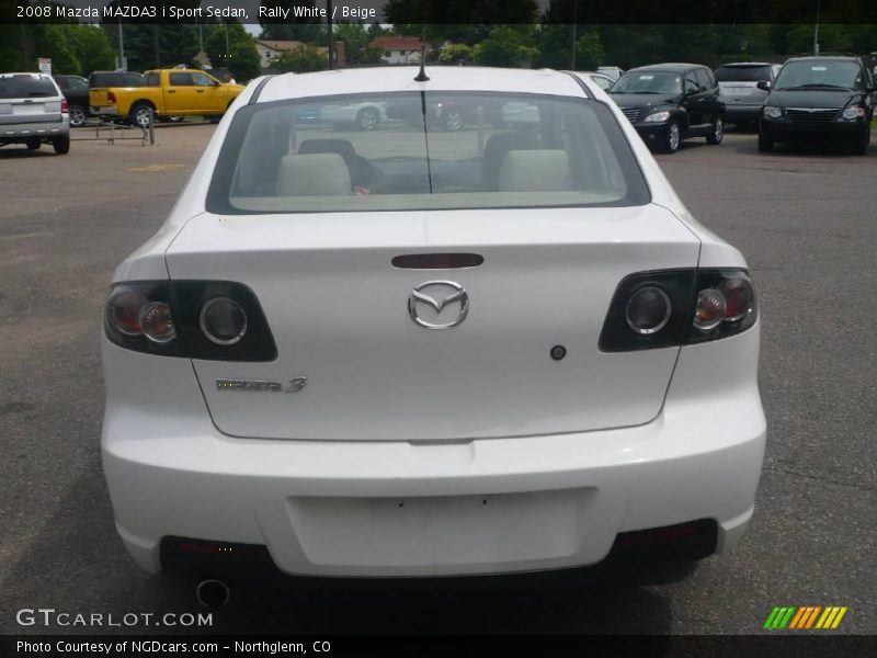 Rally White / Beige 2008 Mazda MAZDA3 i Sport Sedan