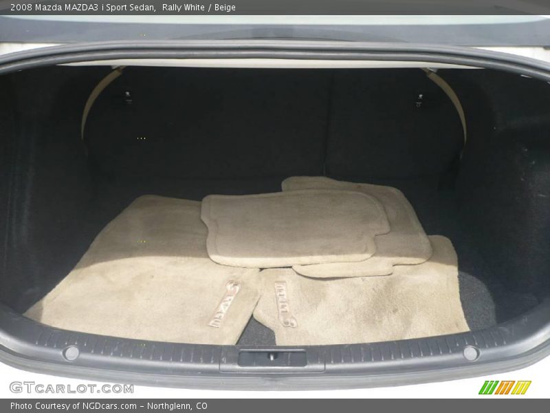 Rally White / Beige 2008 Mazda MAZDA3 i Sport Sedan