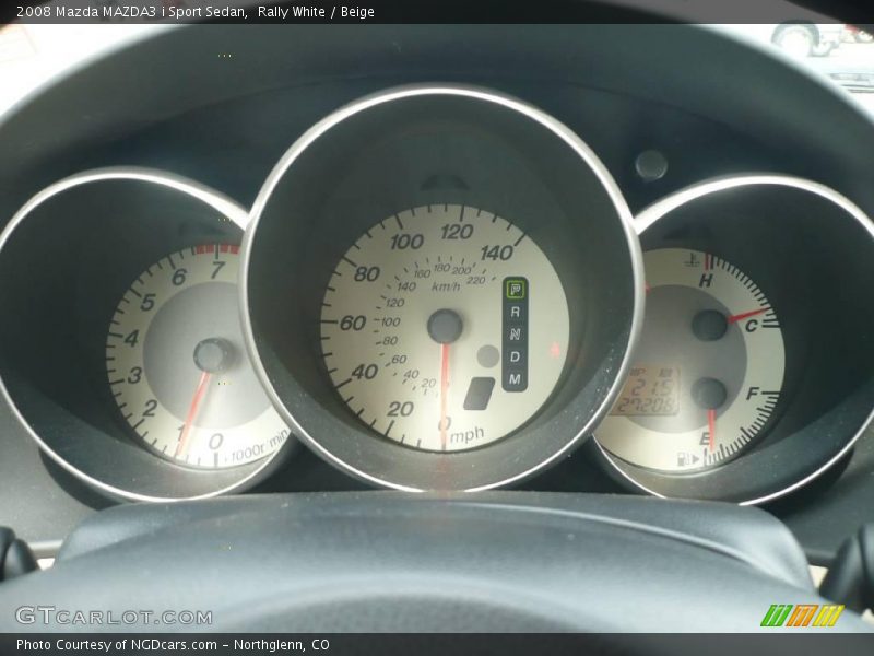 Rally White / Beige 2008 Mazda MAZDA3 i Sport Sedan