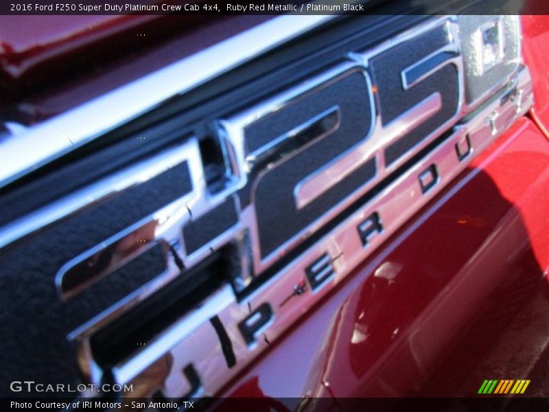 Ruby Red Metallic / Platinum Black 2016 Ford F250 Super Duty Platinum Crew Cab 4x4