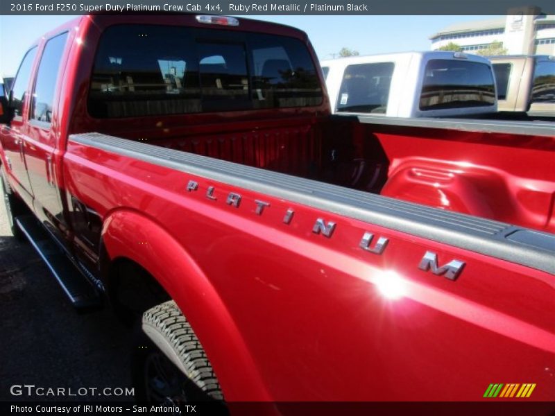 Ruby Red Metallic / Platinum Black 2016 Ford F250 Super Duty Platinum Crew Cab 4x4