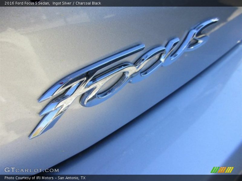 Ingot Silver / Charcoal Black 2016 Ford Focus S Sedan