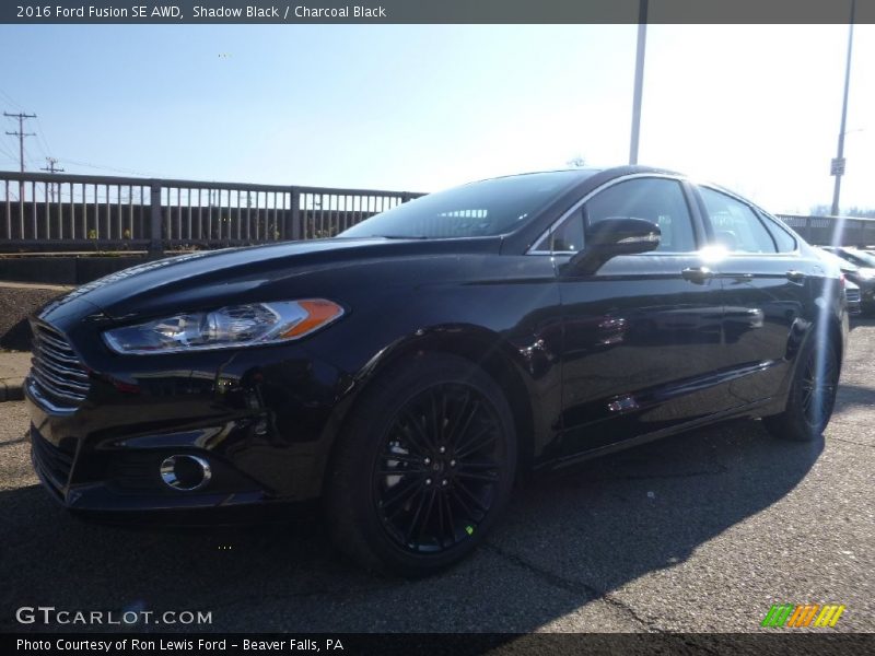 Shadow Black / Charcoal Black 2016 Ford Fusion SE AWD