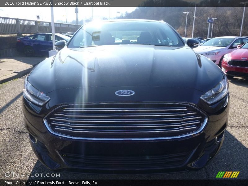 Shadow Black / Charcoal Black 2016 Ford Fusion SE AWD