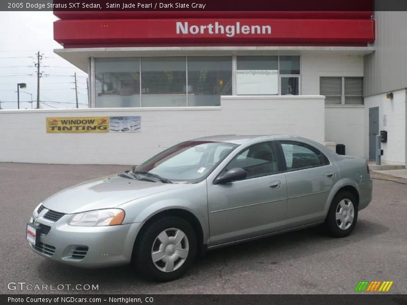 Satin Jade Pearl / Dark Slate Gray 2005 Dodge Stratus SXT Sedan