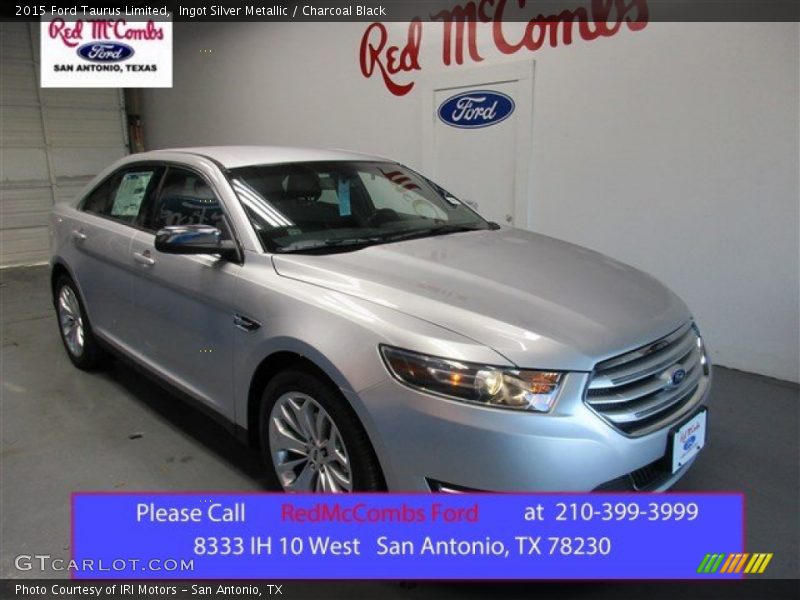 Ingot Silver Metallic / Charcoal Black 2015 Ford Taurus Limited