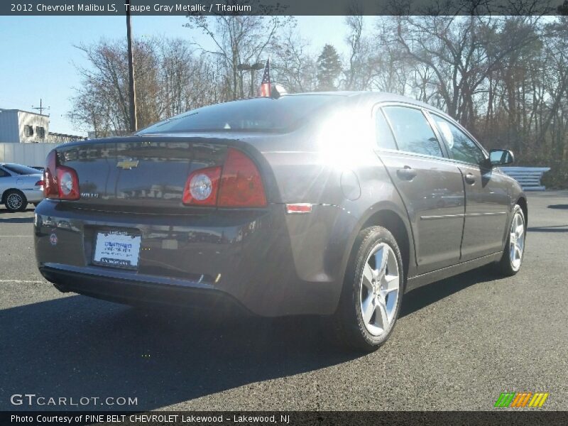 Taupe Gray Metallic / Titanium 2012 Chevrolet Malibu LS