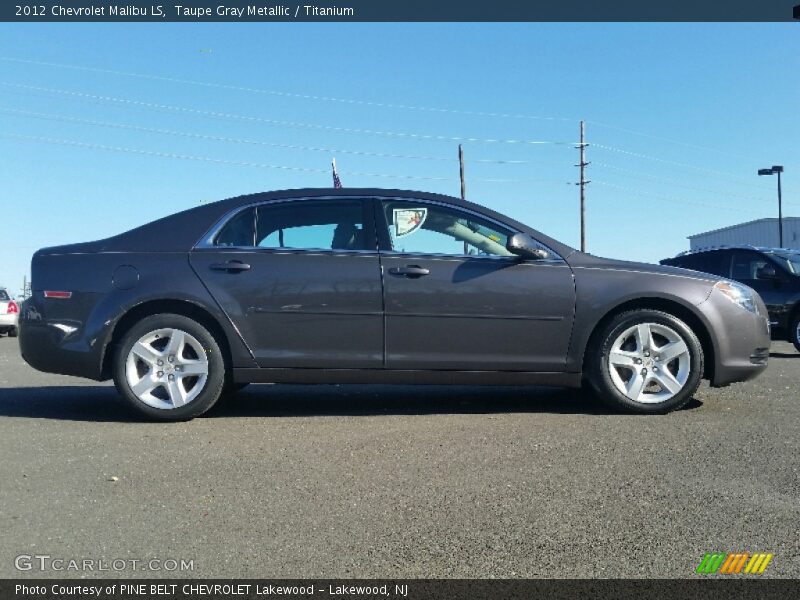 Taupe Gray Metallic / Titanium 2012 Chevrolet Malibu LS