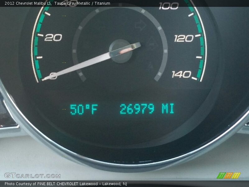 Taupe Gray Metallic / Titanium 2012 Chevrolet Malibu LS
