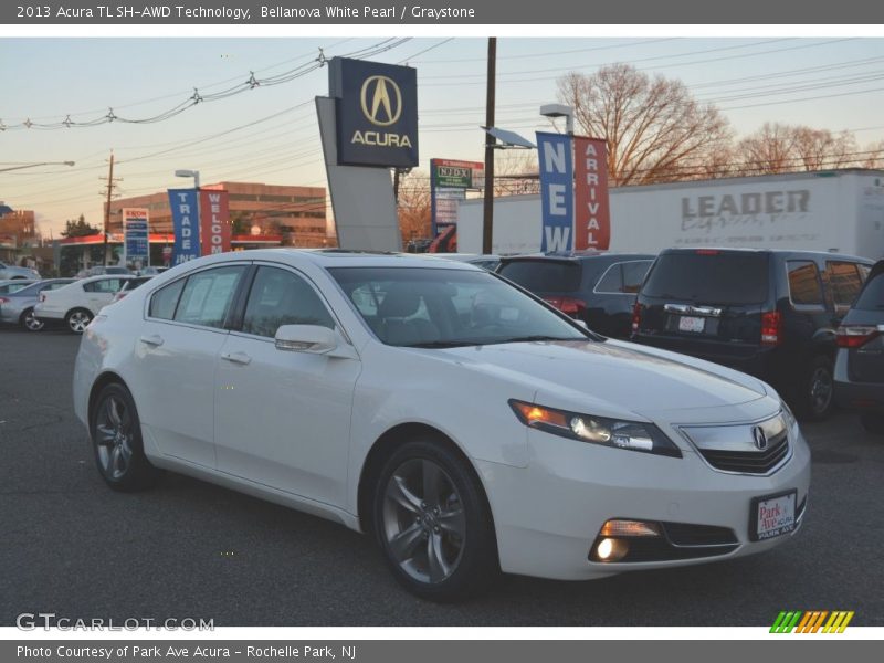 Bellanova White Pearl / Graystone 2013 Acura TL SH-AWD Technology