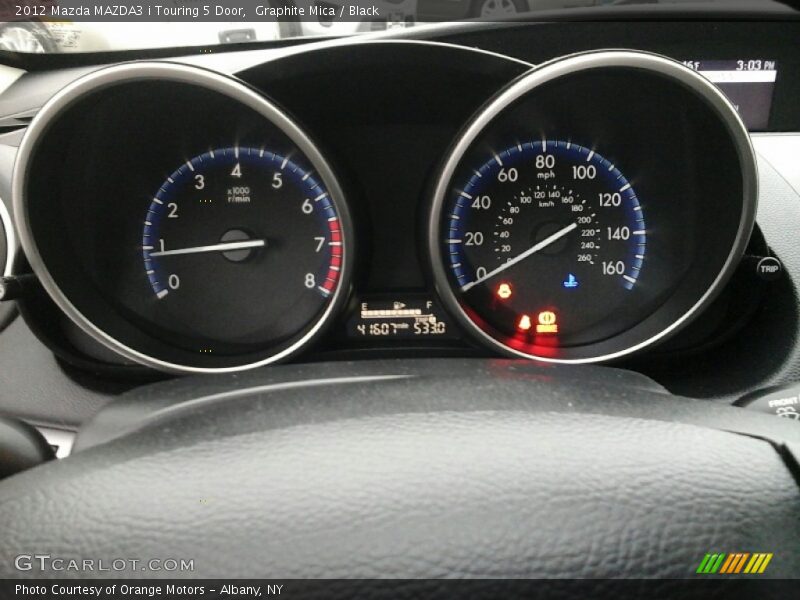 Graphite Mica / Black 2012 Mazda MAZDA3 i Touring 5 Door