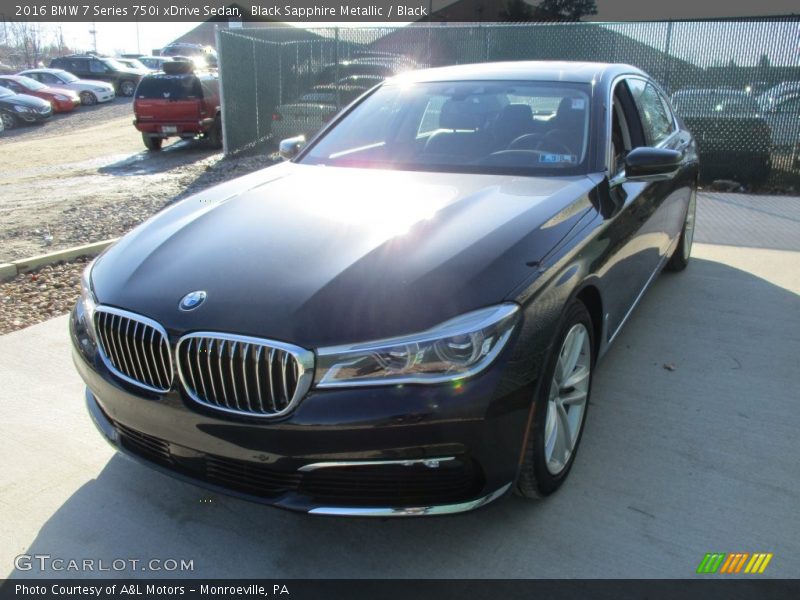Black Sapphire Metallic / Black 2016 BMW 7 Series 750i xDrive Sedan