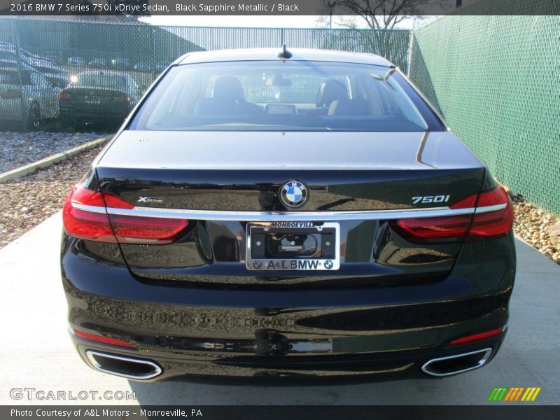 Black Sapphire Metallic / Black 2016 BMW 7 Series 750i xDrive Sedan