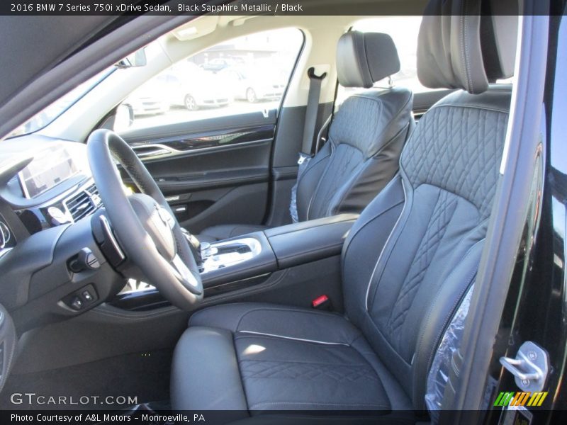 Black Sapphire Metallic / Black 2016 BMW 7 Series 750i xDrive Sedan