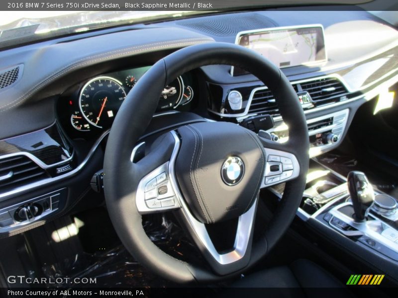 Black Sapphire Metallic / Black 2016 BMW 7 Series 750i xDrive Sedan