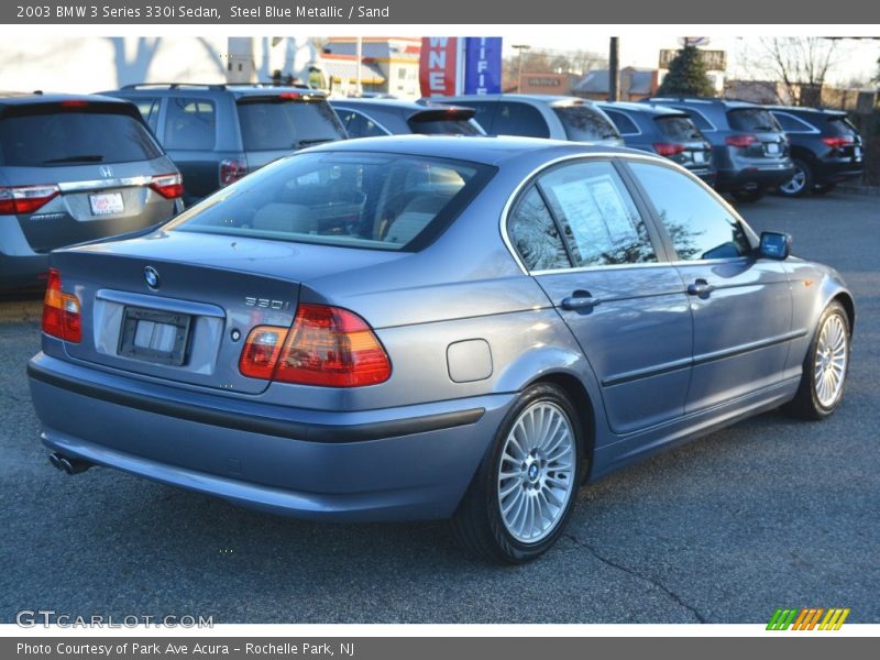 Steel Blue Metallic / Sand 2003 BMW 3 Series 330i Sedan