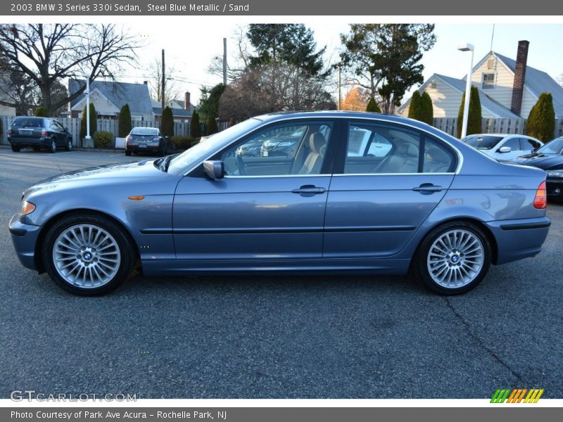 Steel Blue Metallic / Sand 2003 BMW 3 Series 330i Sedan