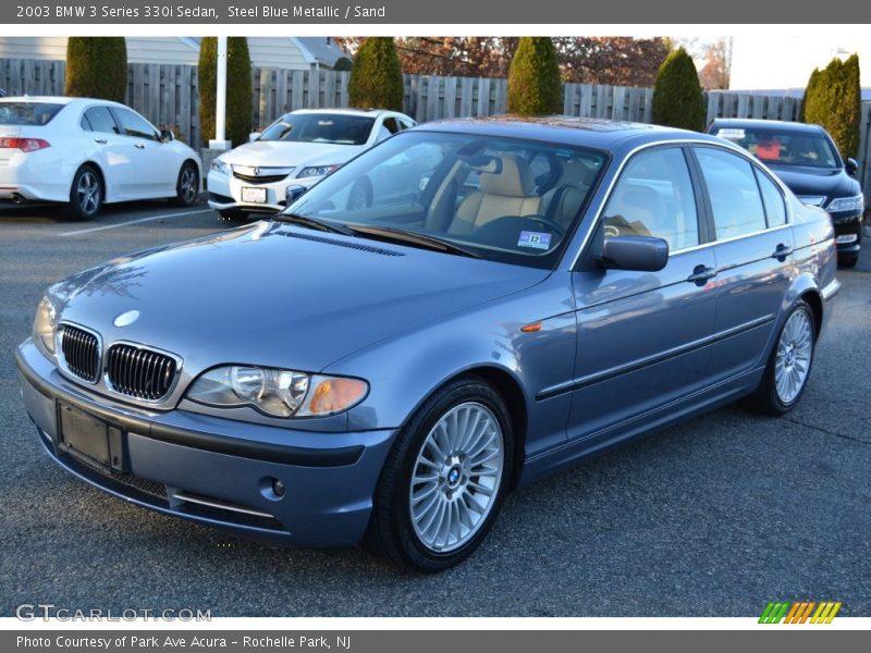 Steel Blue Metallic / Sand 2003 BMW 3 Series 330i Sedan