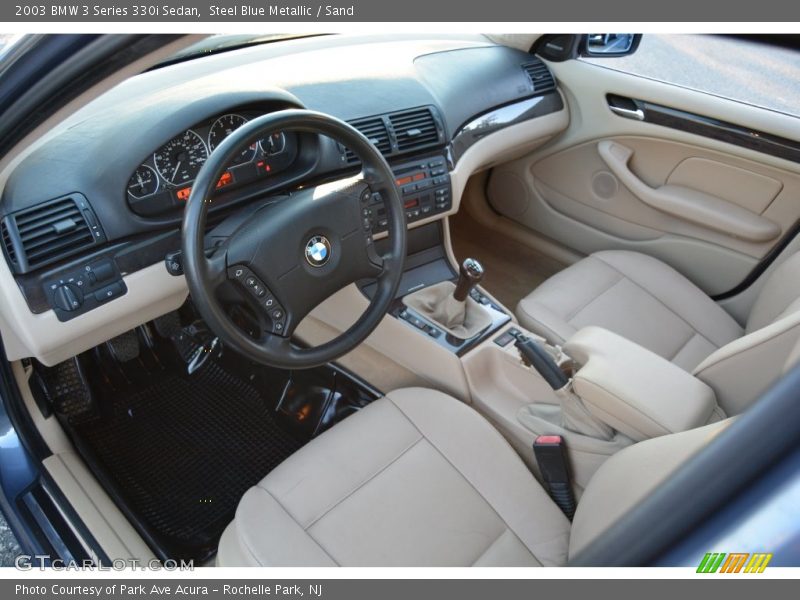 Steel Blue Metallic / Sand 2003 BMW 3 Series 330i Sedan