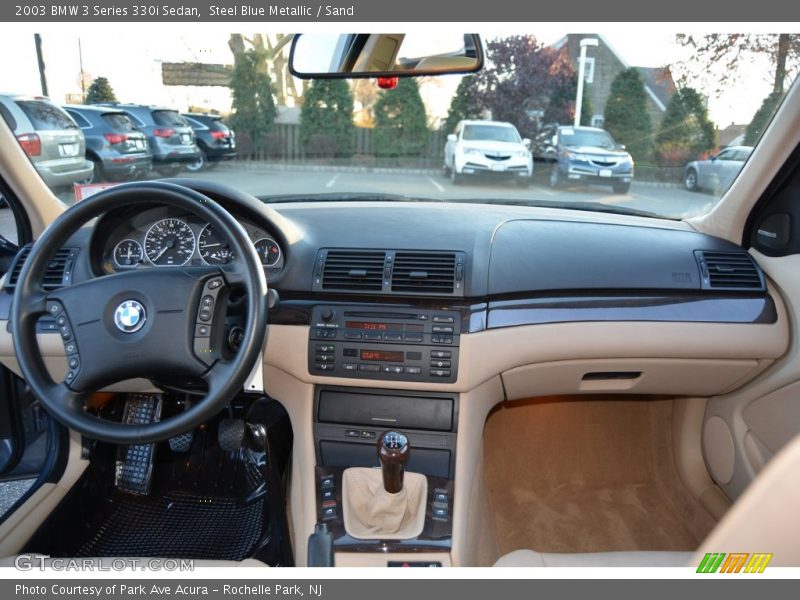 Steel Blue Metallic / Sand 2003 BMW 3 Series 330i Sedan