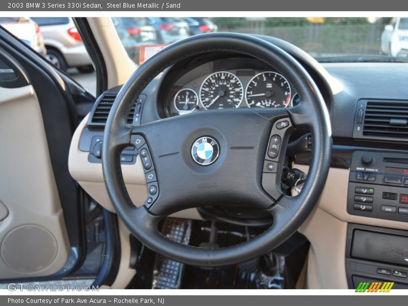 Steel Blue Metallic / Sand 2003 BMW 3 Series 330i Sedan