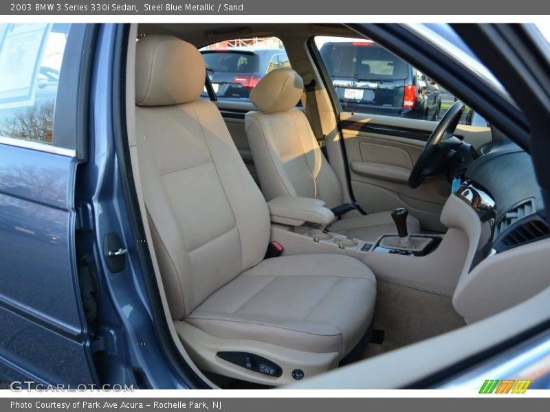 Steel Blue Metallic / Sand 2003 BMW 3 Series 330i Sedan