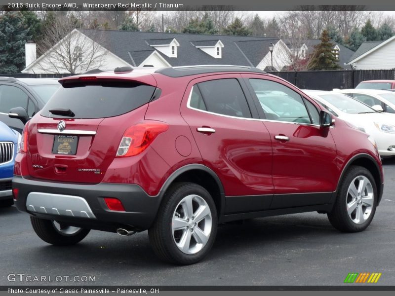 Winterberry Red Metallic / Titanium 2016 Buick Encore AWD