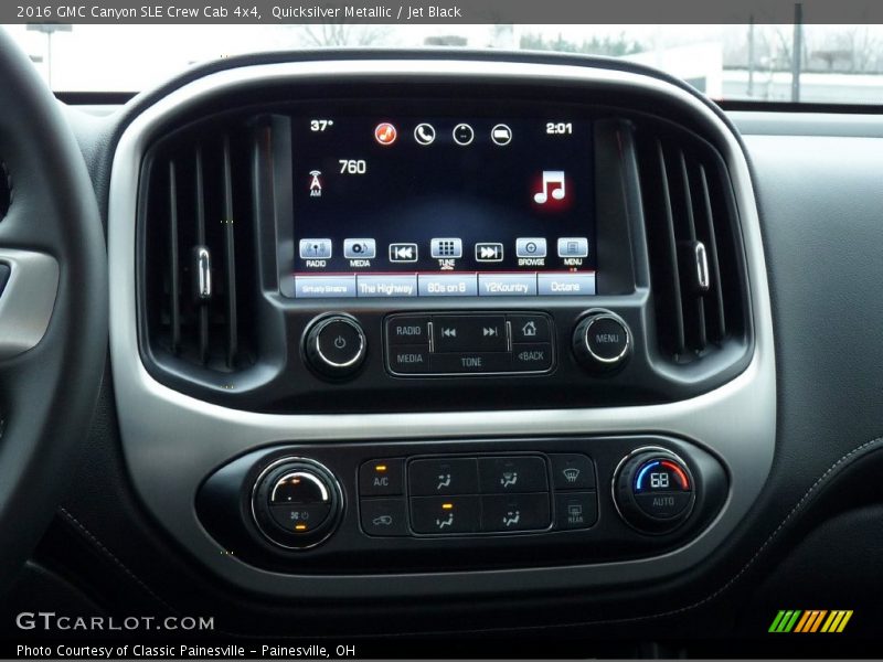 Quicksilver Metallic / Jet Black 2016 GMC Canyon SLE Crew Cab 4x4