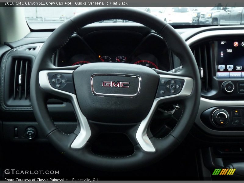 Quicksilver Metallic / Jet Black 2016 GMC Canyon SLE Crew Cab 4x4
