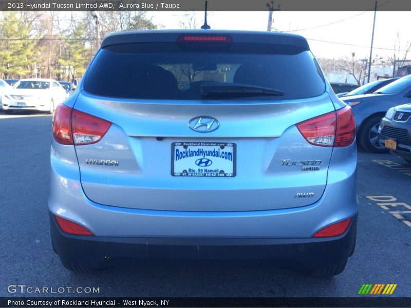Aurora Blue / Taupe 2013 Hyundai Tucson Limited AWD