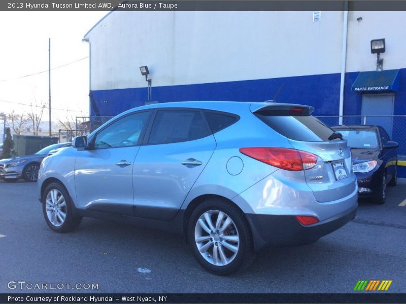 Aurora Blue / Taupe 2013 Hyundai Tucson Limited AWD