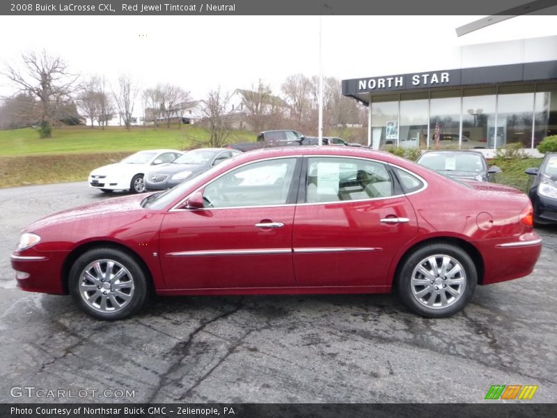 Red Jewel Tintcoat / Neutral 2008 Buick LaCrosse CXL