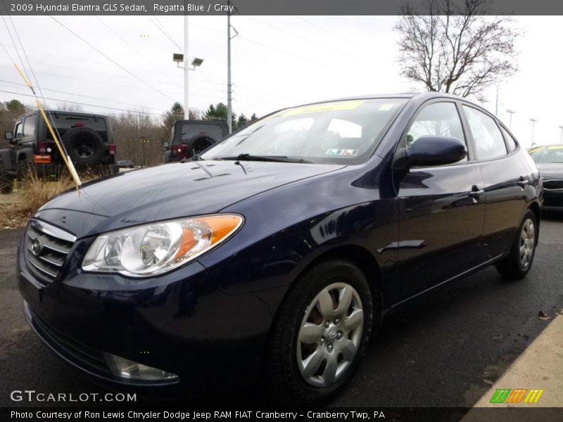 Regatta Blue / Gray 2009 Hyundai Elantra GLS Sedan