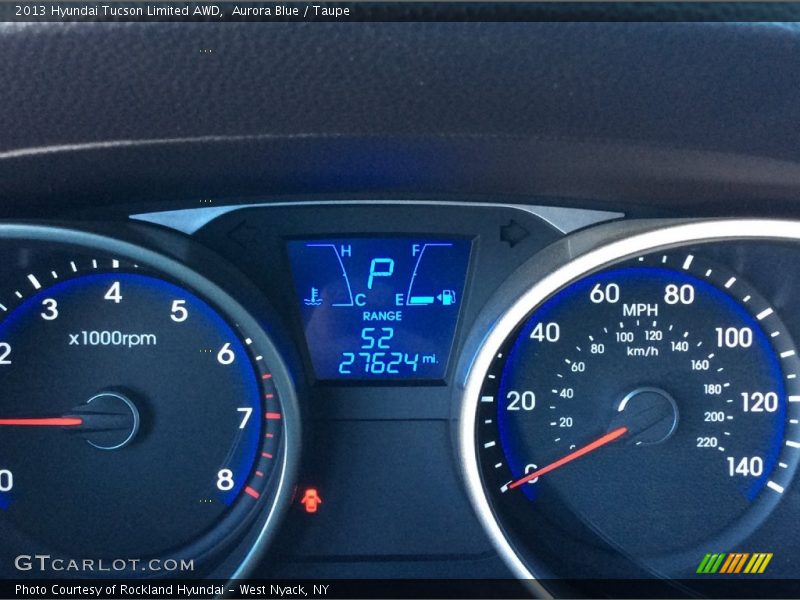Aurora Blue / Taupe 2013 Hyundai Tucson Limited AWD