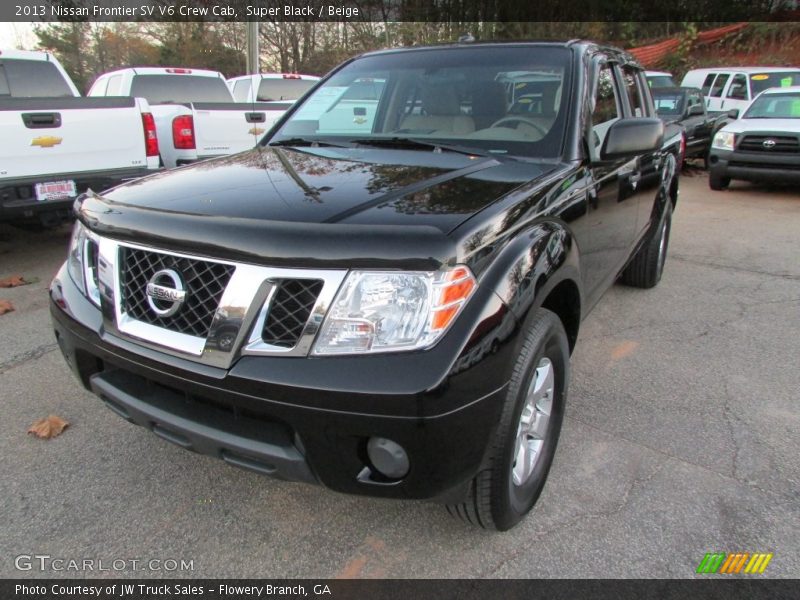 Super Black / Beige 2013 Nissan Frontier SV V6 Crew Cab