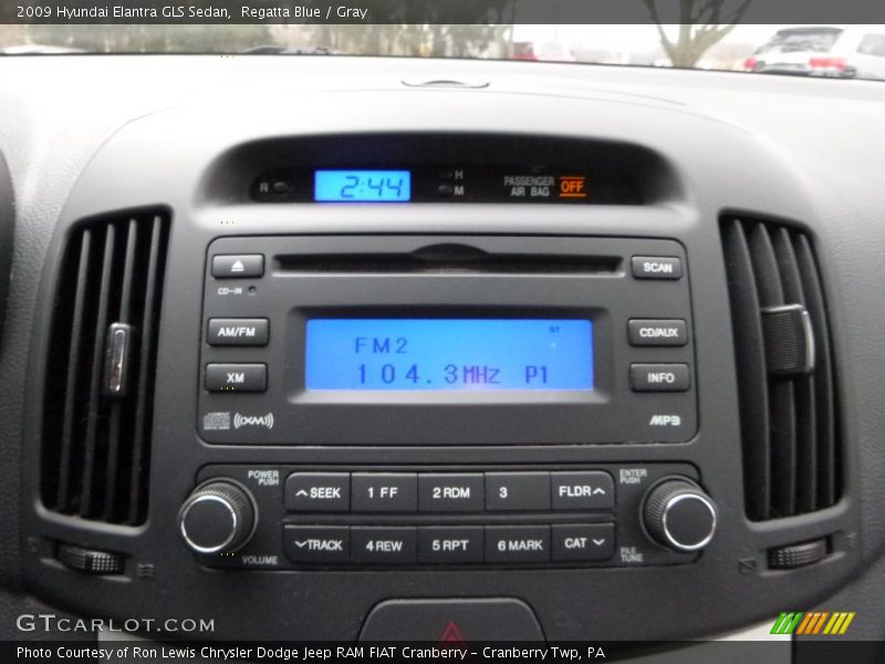 Regatta Blue / Gray 2009 Hyundai Elantra GLS Sedan