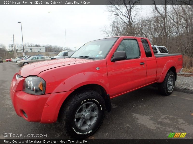 Aztec Red / Gray 2004 Nissan Frontier XE V6 King Cab 4x4