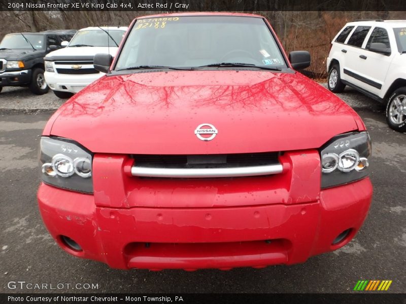 Aztec Red / Gray 2004 Nissan Frontier XE V6 King Cab 4x4
