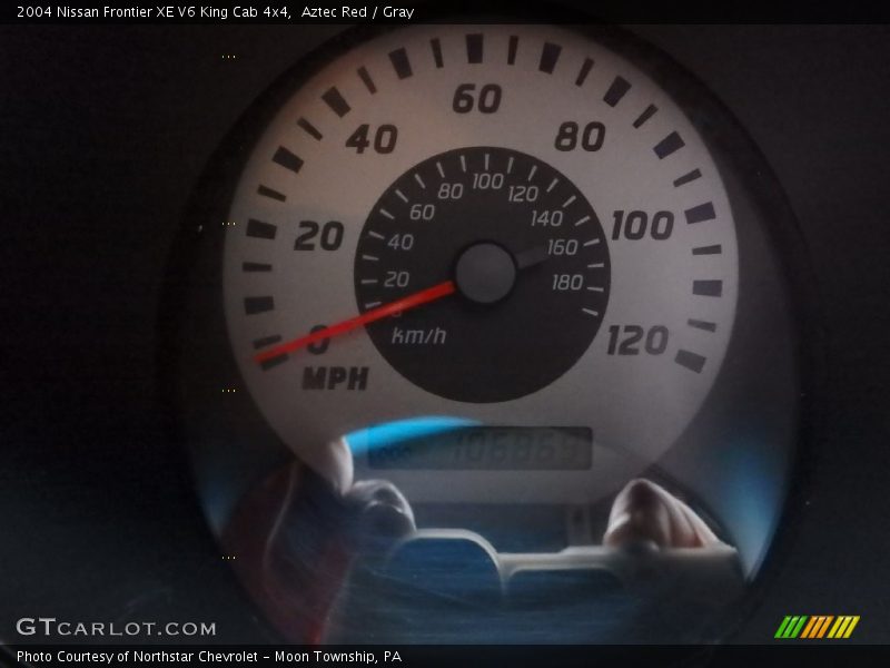 Aztec Red / Gray 2004 Nissan Frontier XE V6 King Cab 4x4