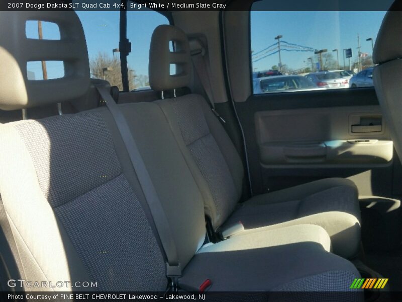 Bright White / Medium Slate Gray 2007 Dodge Dakota SLT Quad Cab 4x4