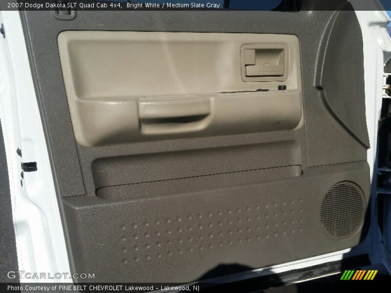 Bright White / Medium Slate Gray 2007 Dodge Dakota SLT Quad Cab 4x4