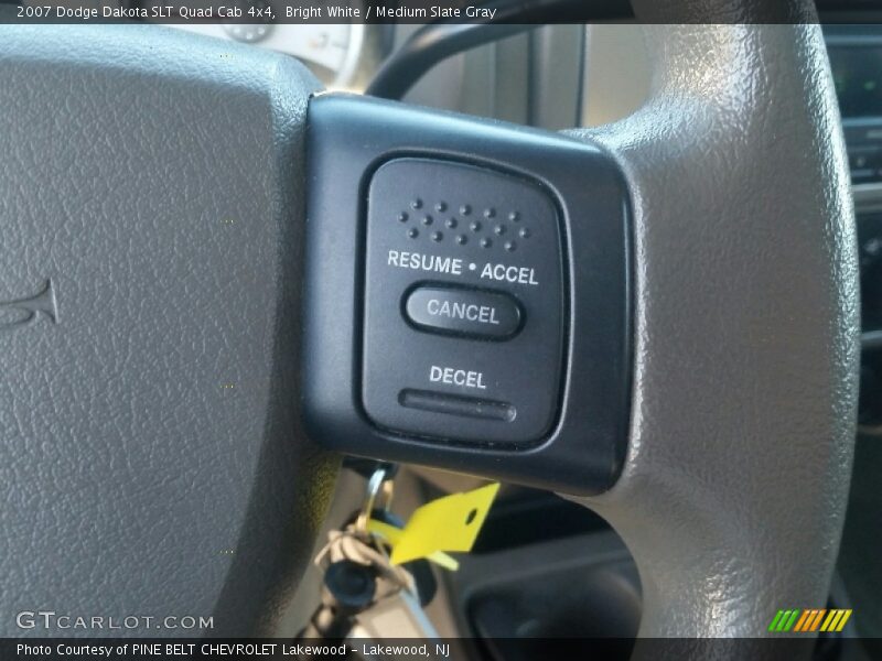 Bright White / Medium Slate Gray 2007 Dodge Dakota SLT Quad Cab 4x4