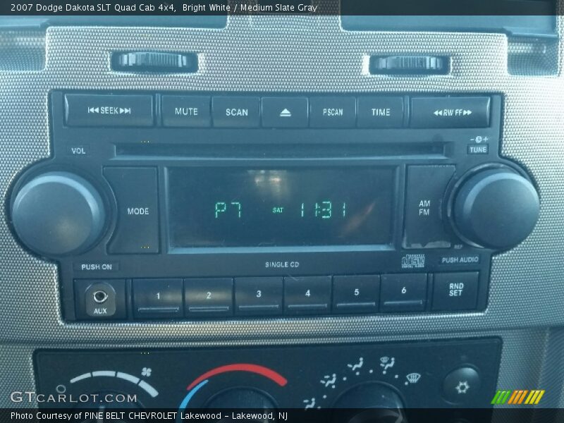 Bright White / Medium Slate Gray 2007 Dodge Dakota SLT Quad Cab 4x4